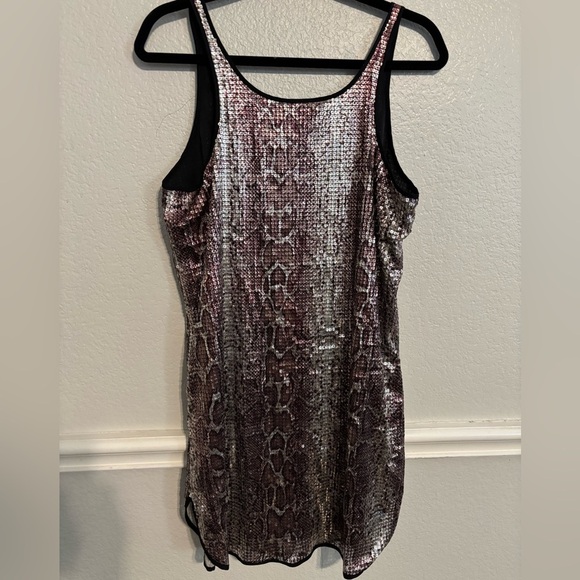Zara Woman snakeskin sequin lined tank dress size Small - Picture 6 of 6